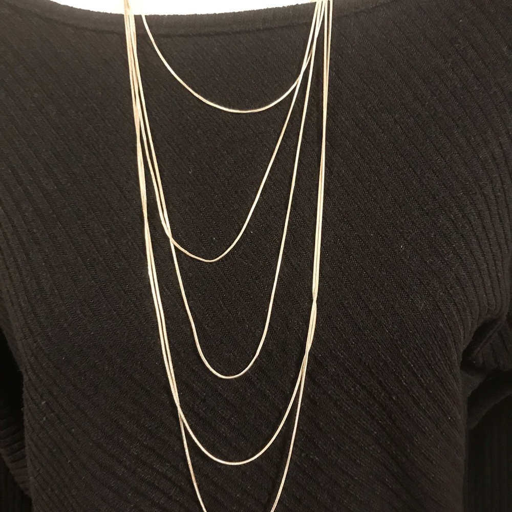 Multi Chain Necklace, Silver.. - image 4